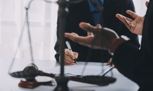 An Albany traffic ticket lawyer assisting a client with their defense.